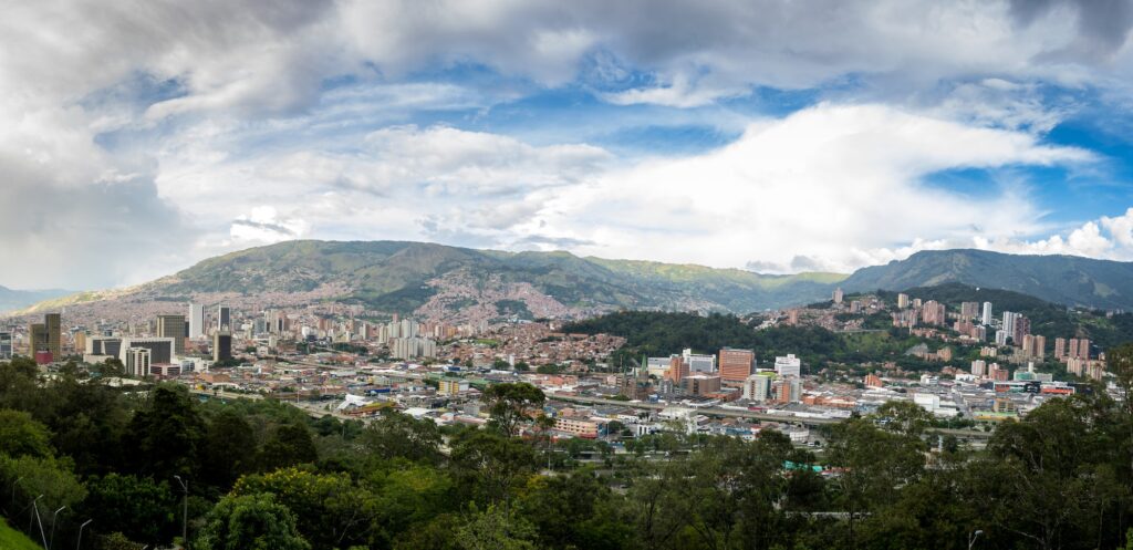 Panoramic view of Medellin, Colombia